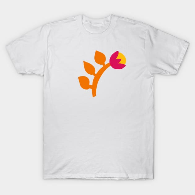Orange Curvy Flower T-Shirt by mister_fred_berlin
